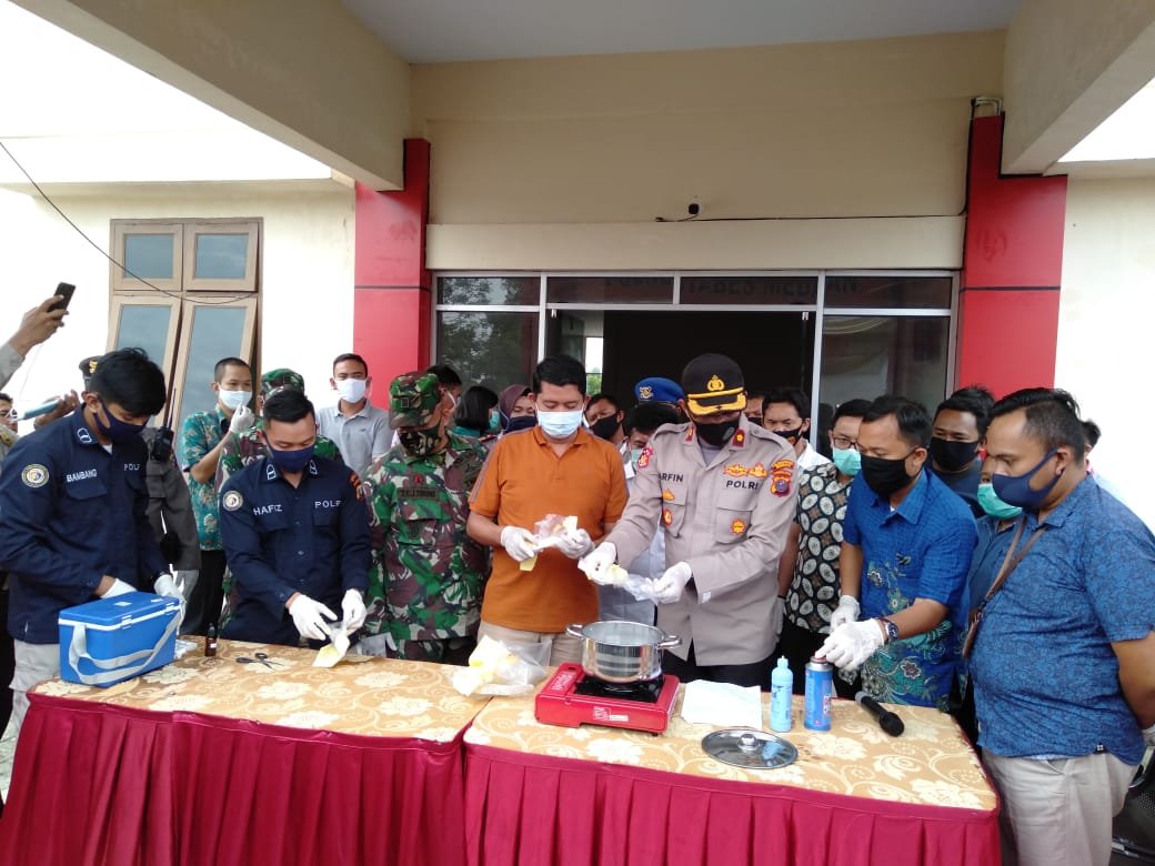 Polsek Patumbak Musnahkan 1,158 Gram Shabu