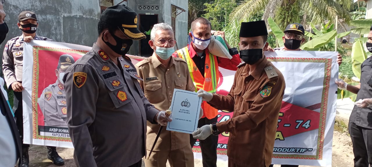 Basos Dalam Rangka HUT Bhayangkara, Kapolres Kunjungi Keluarga Pasien