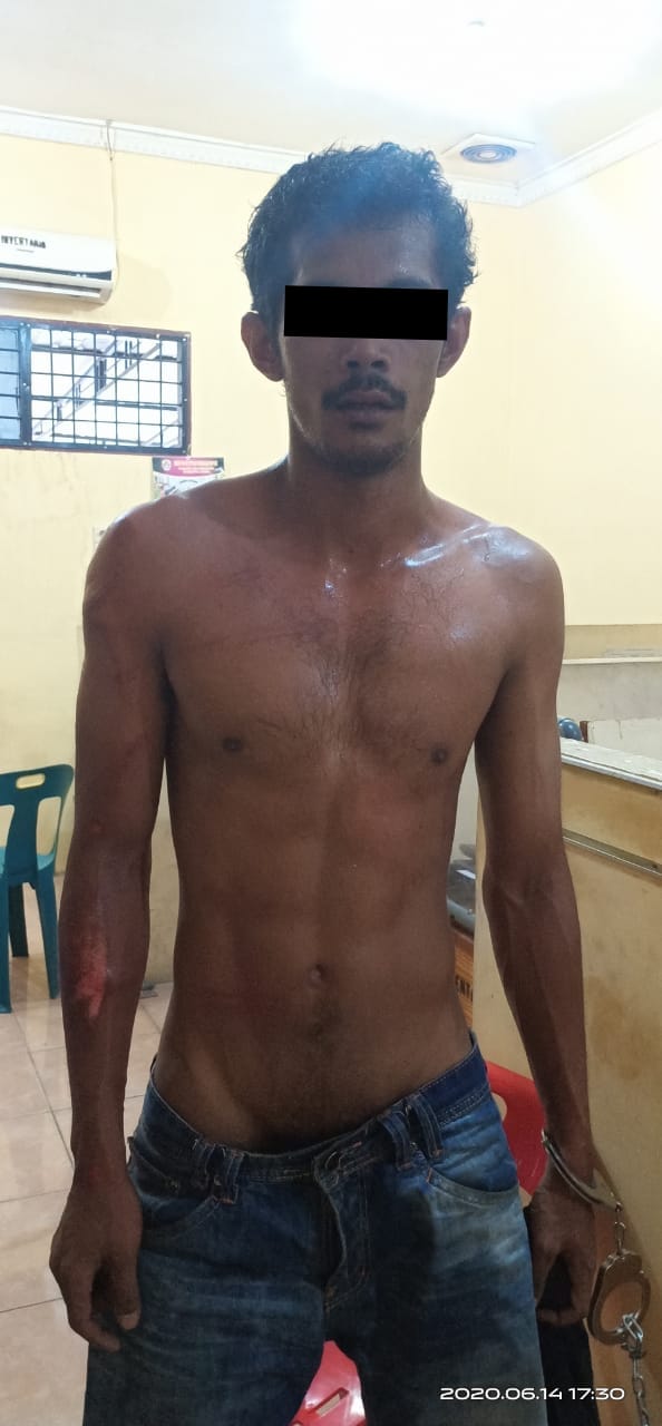 Nekat Rampok HP Bocah 5 Tahun Pria di Lubuk Pakam Kabupaten Deli Serdang Ditangkap Warga