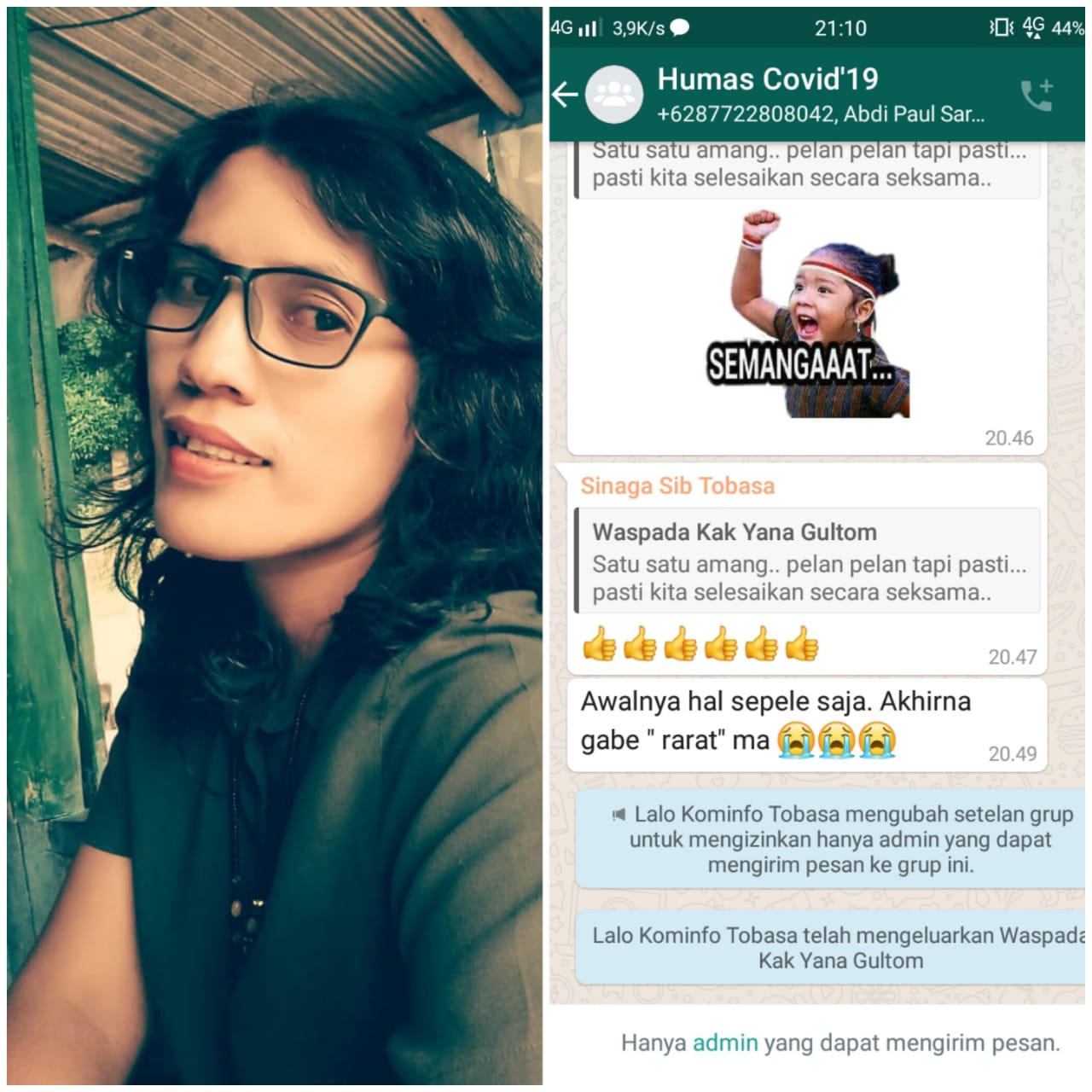 Terbitkan Berita Kritikan Kepada Pemkab Toba, Wartawati Dikeluarkan Dari Group