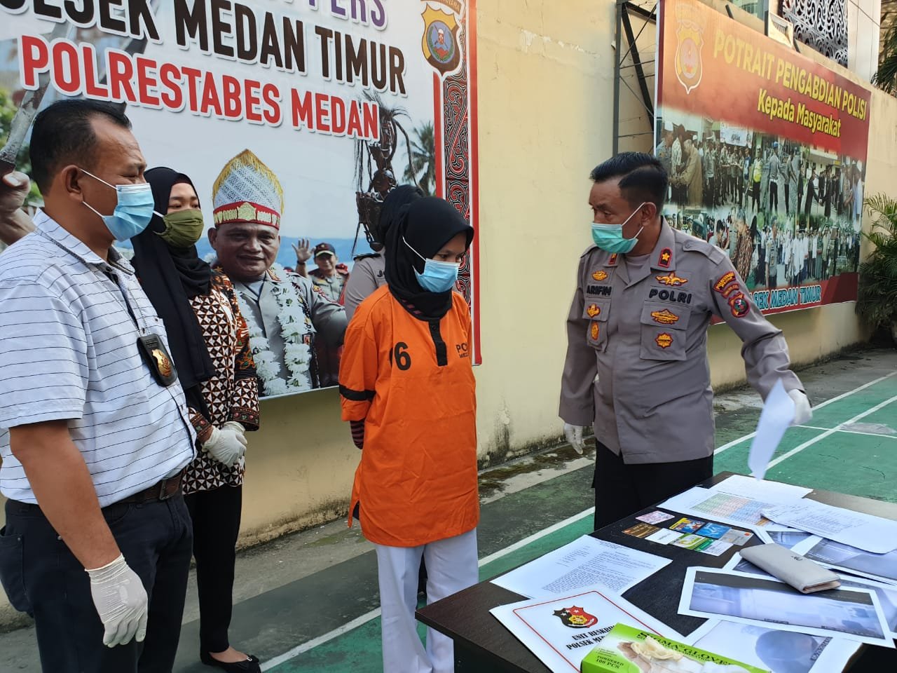 Polsek Medan Timur Paparkan Pengungkapan Pembobol ATM Nasabah BNI di Jln Bilal