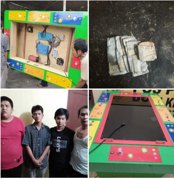 Kapolsek Medan Barat Pimpin GKN, Mesin Judi Tambak Ikan Berikut 4 Orang Penjudi Diamankan