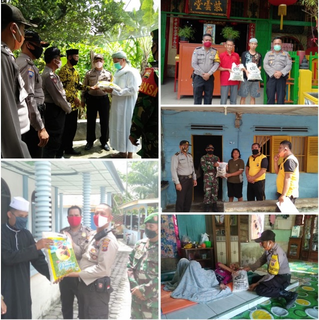 Rasa Syukur Menyambut HUT Bhayangkara ke-74, Polres Tanjungbalai Berbagi Kasih Kepada Masyarakat