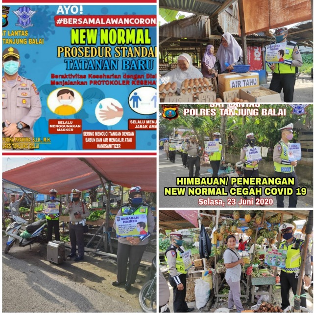 Polres Tanjungbalai Sosialisasi New Normal Life dan Sosialisasi Maklumat Kapolri Cegah Covid-19