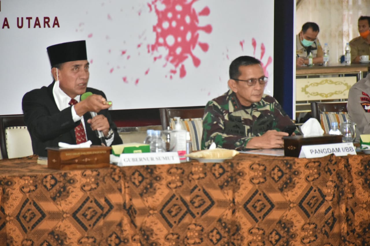 Pangdam I/BB Rapat Virtual Tingkat Menteri Bahas Optimalisasi RSKI Covid-19 P. Galang