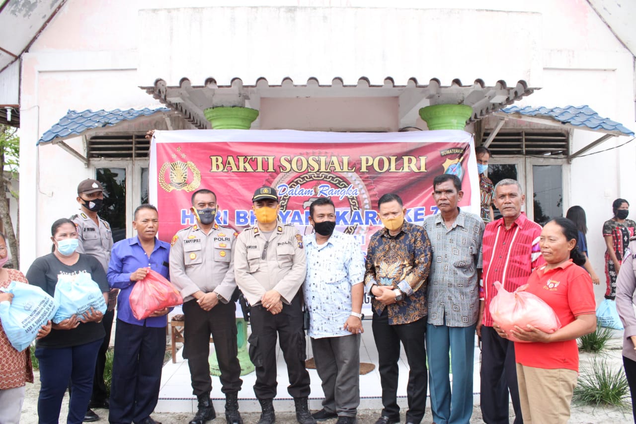 Jelang Hari Bhayangkara ke 74   Polres Serdang Bedagai Laksanakan Bakti Sosial ke Sejumlah Tempat Ibadah