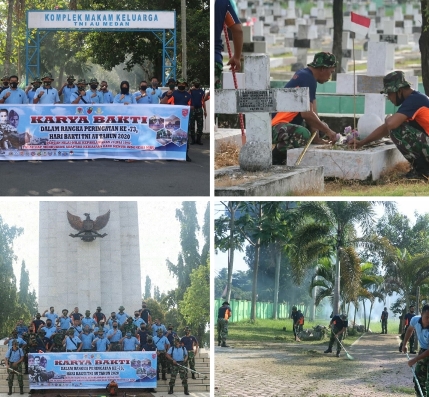 Hari Bakti TNI AU ke 73, Lanud Soewondo, Kosek Hanudnas III, Wing III Paskhas dan Yonko 469 Laksana Korve Masal Bersama