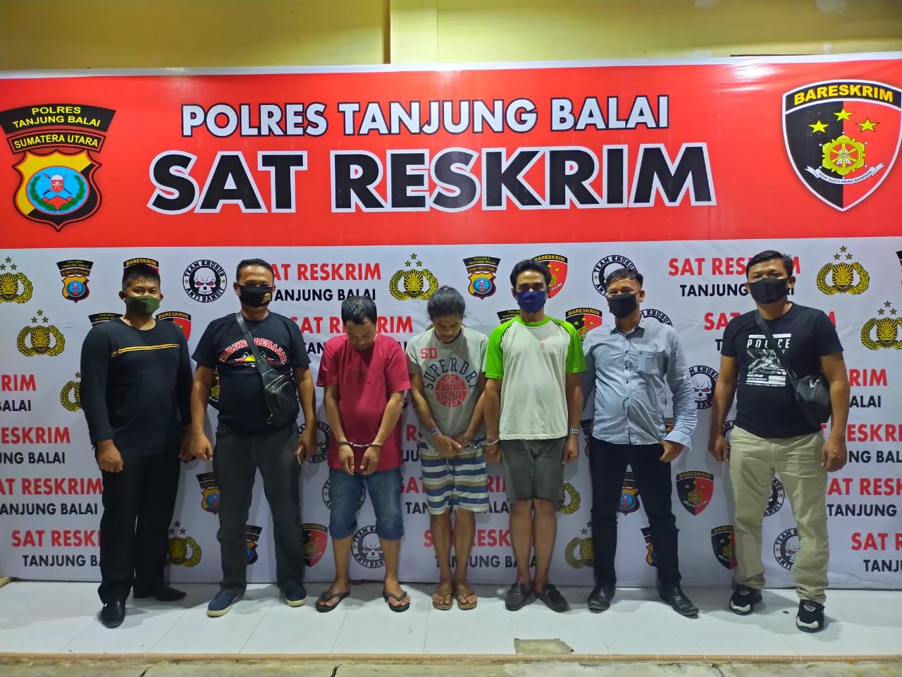 Sat Reskrim Polres Tanjung Balai Amankan 3 Orang Pelaku Penyekapan dan Penganiayaan