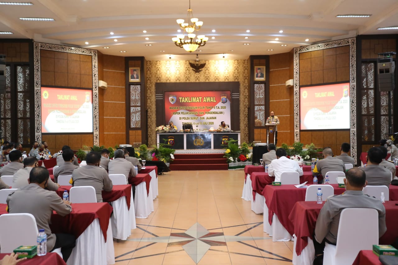 Irwasum Polri Buka Taklimat Awal Wasrik Rutin Tahap II 2020 Polda Sumut