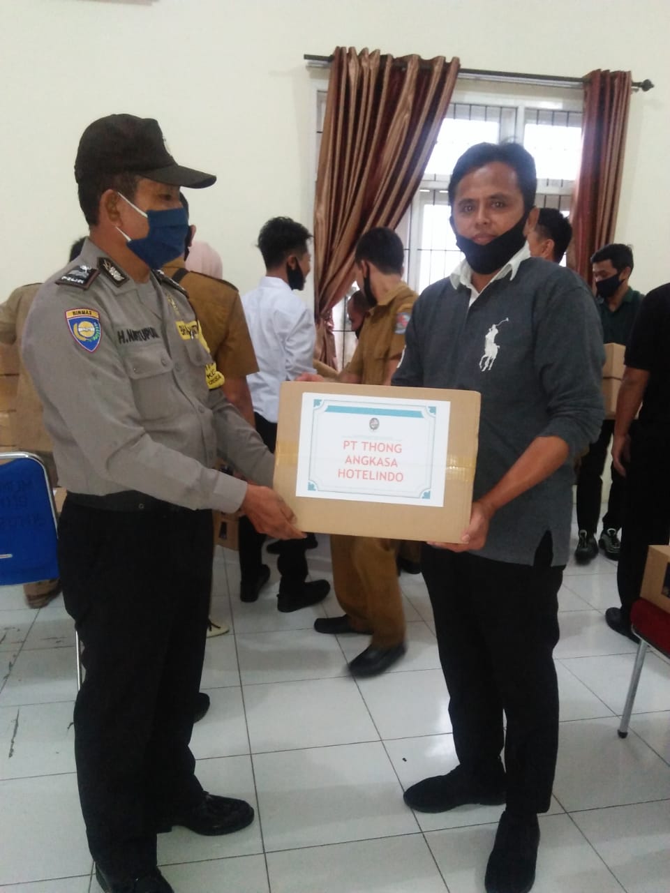 Polsek Beringin Polresta Deli Serdang Kawal Penyerahan Dana BST