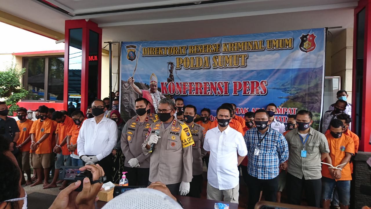 Diduga Minta Jatah 30% Dana BLT, 18 Pelaku Kerusuhan di Mompang Julu Madina Ditahan di Polda Sumut