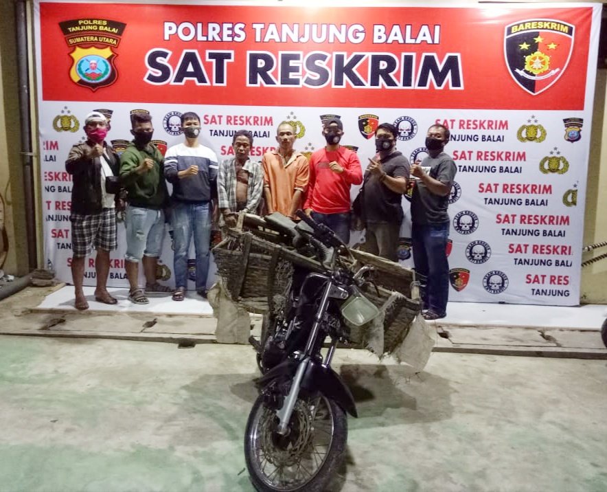 Tekab Sat Reskrim Polres Tanjung Balai Amankan 2 Pria Pencuri Lembu
