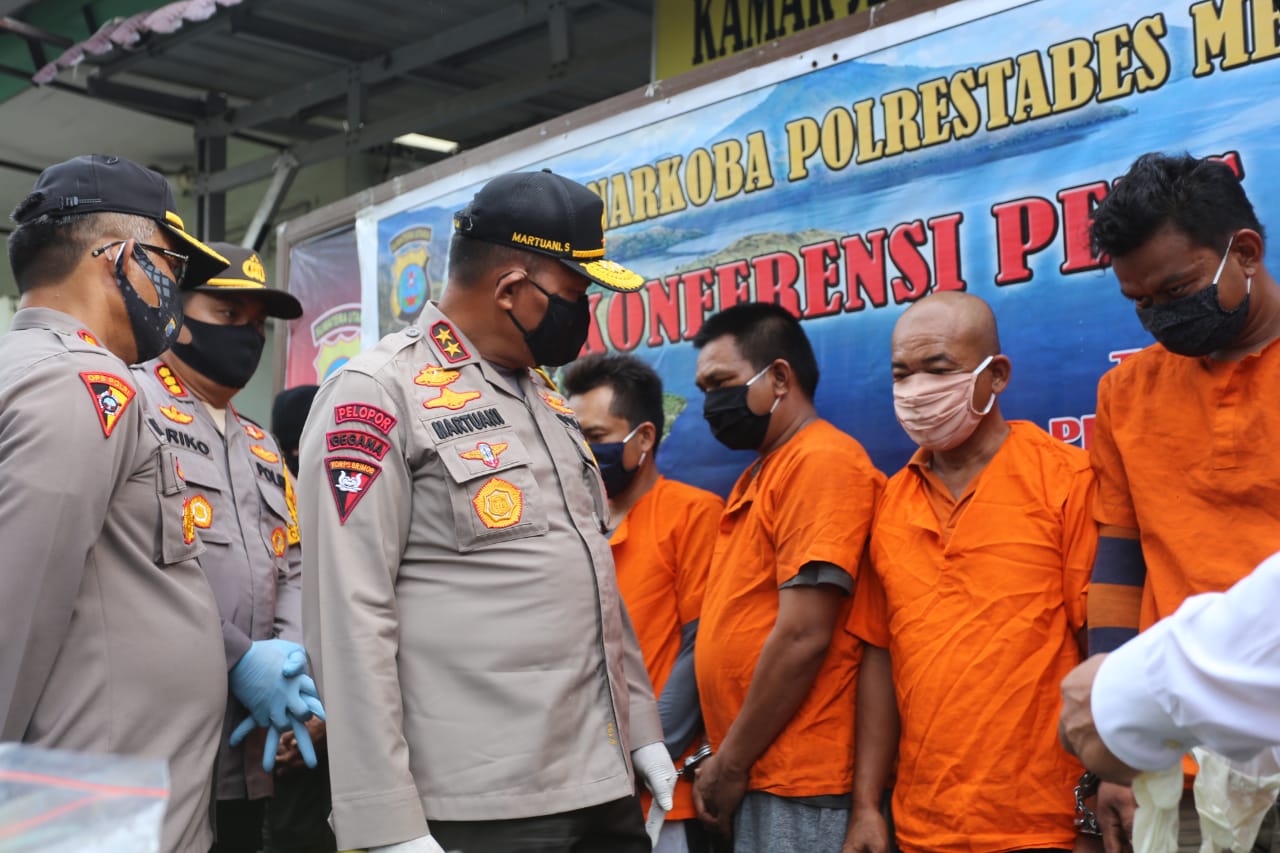 Kapolda Sumut, Paparkan Peredaran Narkoba Antar Provinsi, 55 Kg Sabu Diamankan.