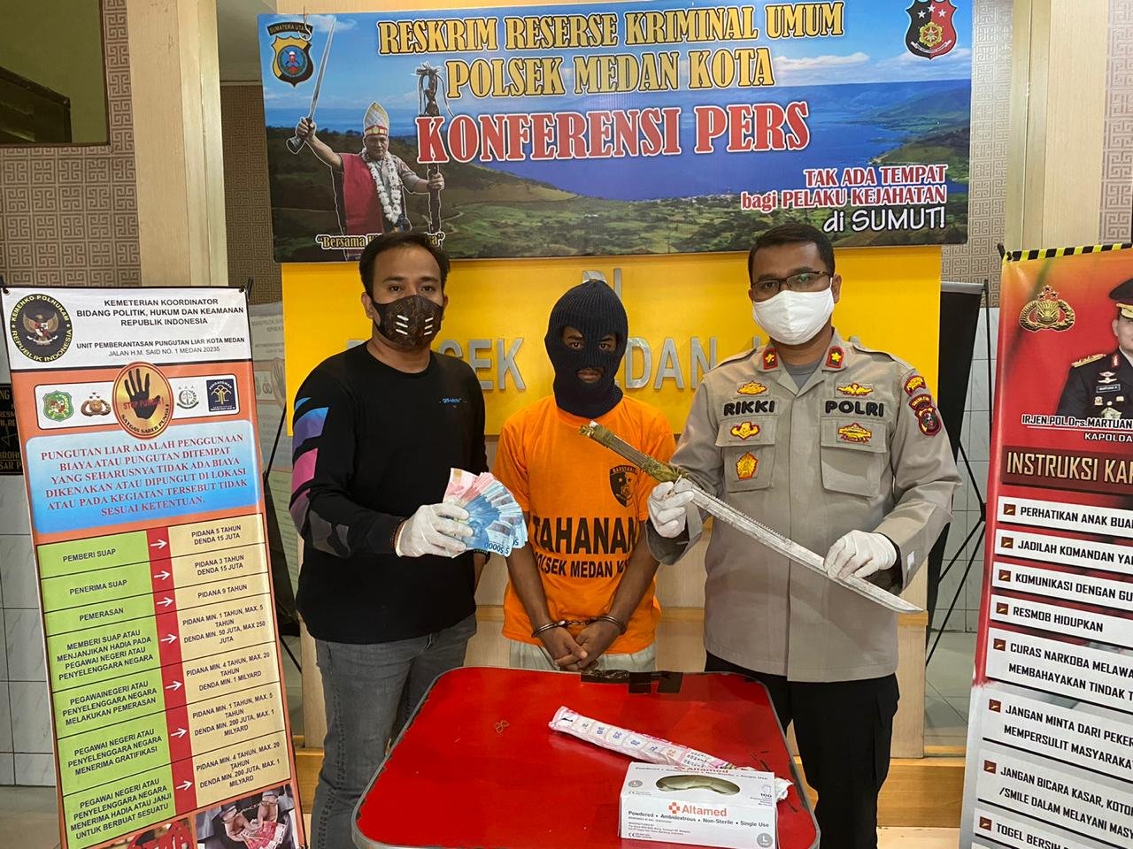 Polsek Medan Kota Amankan Karyawan SPBU Pencuri Uang Milik Perusahaan