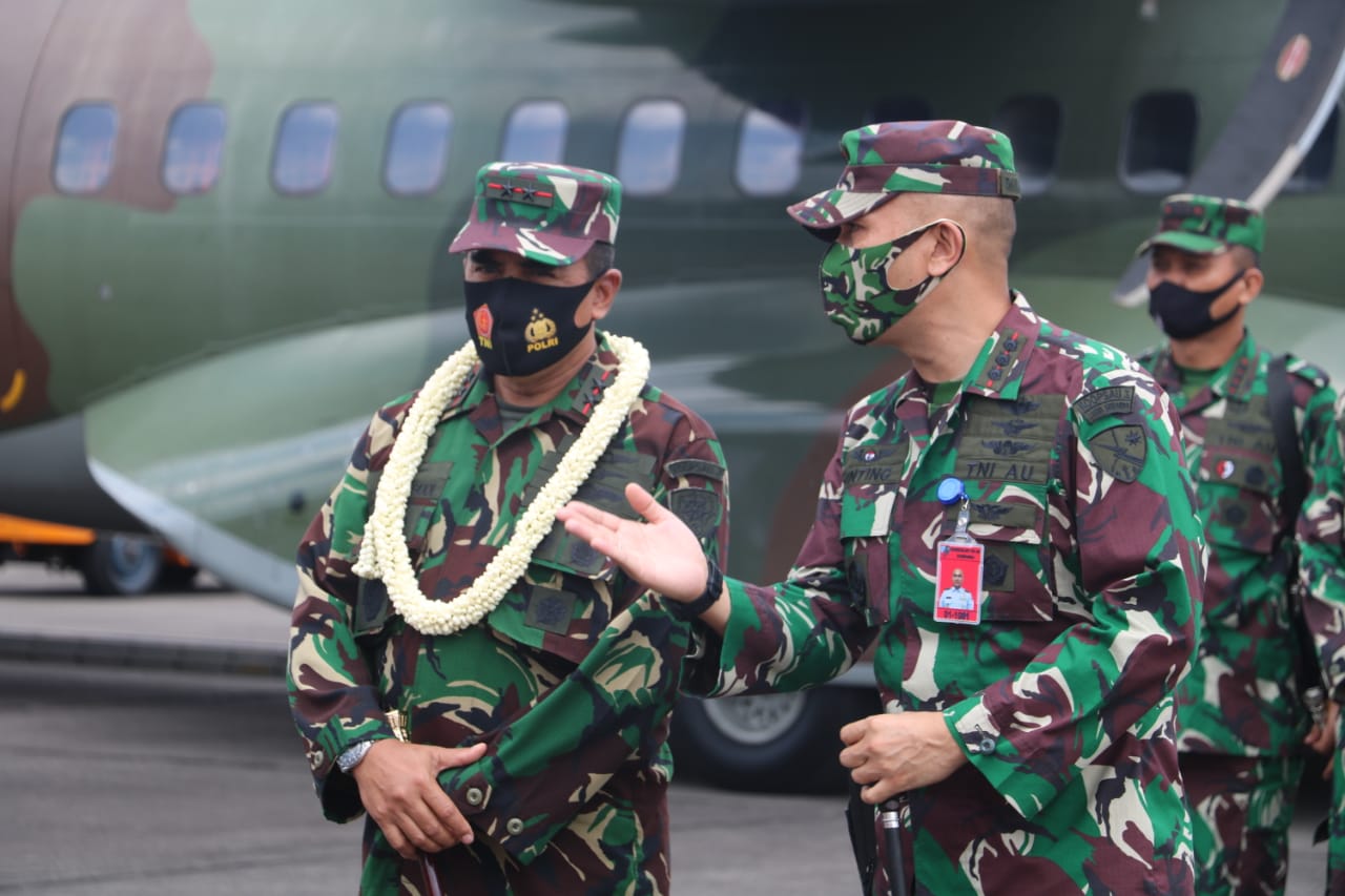 Danlanud Soewondo Sambut Kuker Pangkoopsau I Marsda TNI Tribowo Budi Santoso