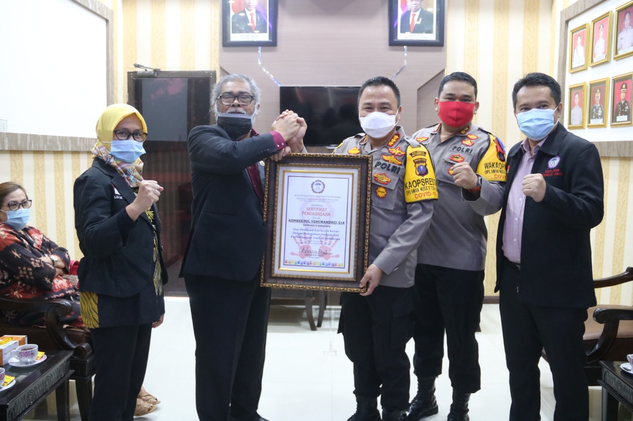 Kapolresta Deli Serdang Beserta Jajaran Terima Penghargaan Dari KNPAI