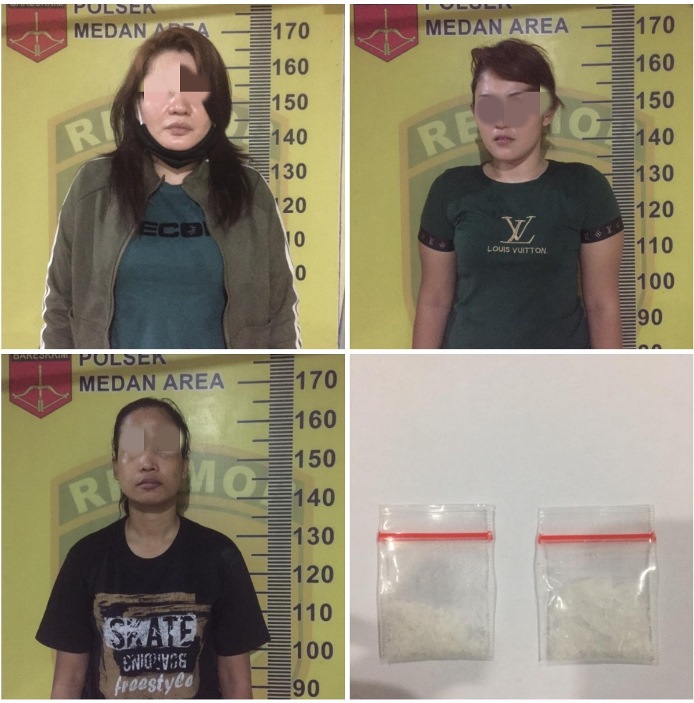 Tekab Polsek Medan Ringkus 3 Wanita Pemilik Shabu di Jln Denai