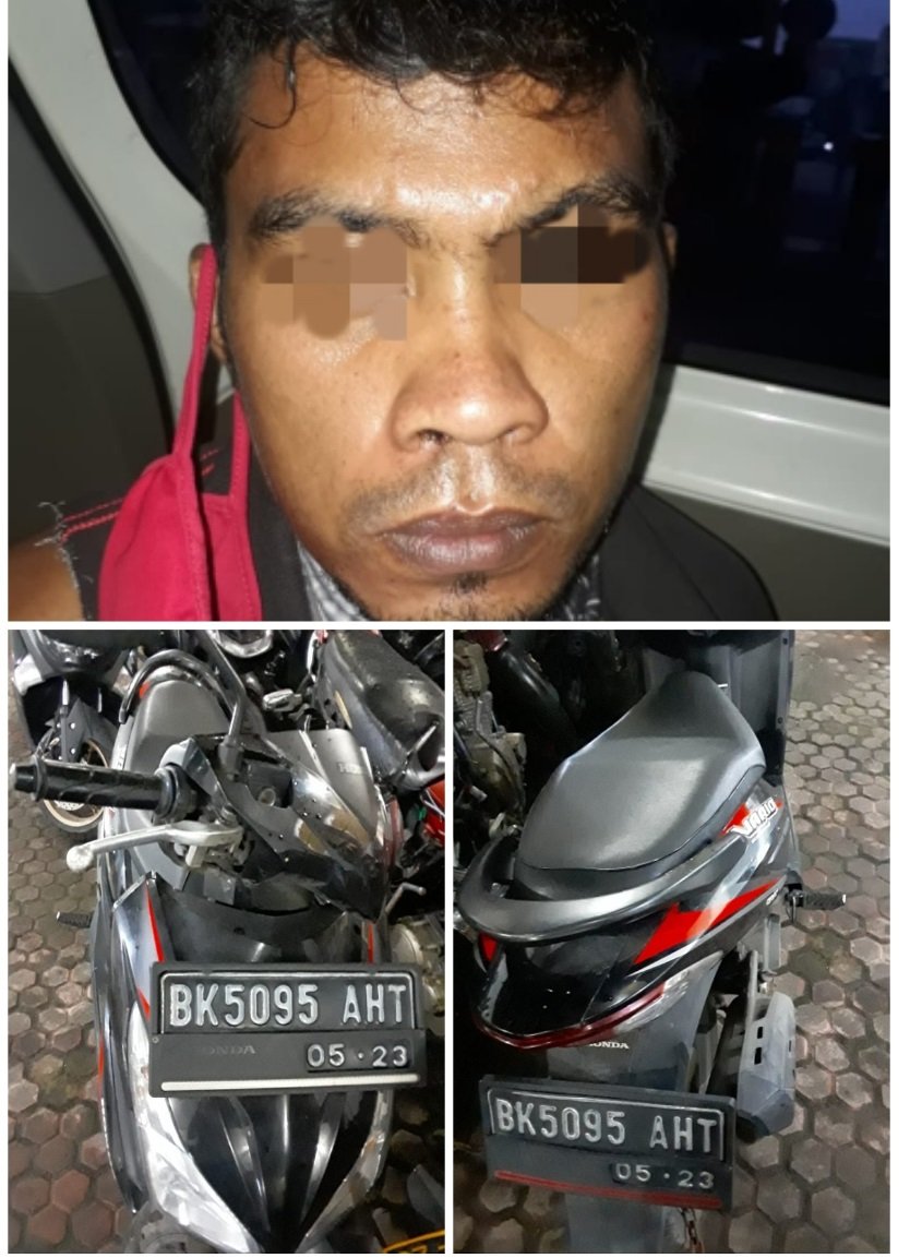Reskrim Polsek Medan Area Ringkus Pelaku Curanmor Saat Mencoba Kabur