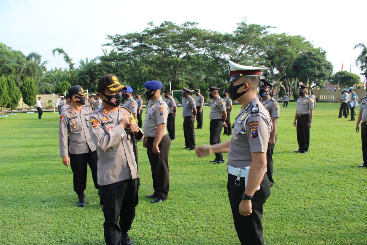 Moment HUT Bhayangkara ke 74 tahun 2020, 34 Personel Polres Sergai Naik Pangkat