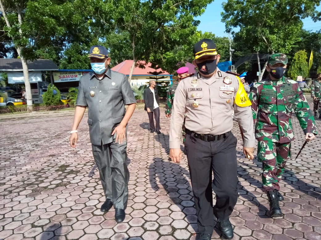 Polres Langkat Gelar Apel Patuh Toba 2020, Operasi Mulai 23 Juli sampai 5 Agustus 2020Â 
