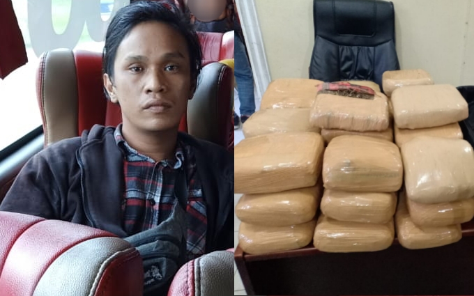 Warga Jawa Barat Bawa 30 Kilogram Ganja Dari Aceh Tujuan Medan di Gagalkan Polres Langkat