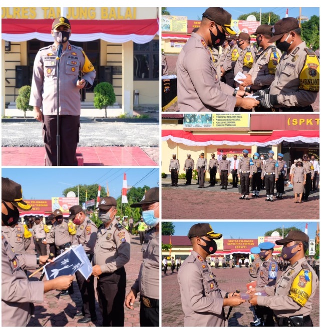 Kapolres Tanjung Balai Berikan Reward Kepada Personil Polres Tanjung Balai yang Berprestasi