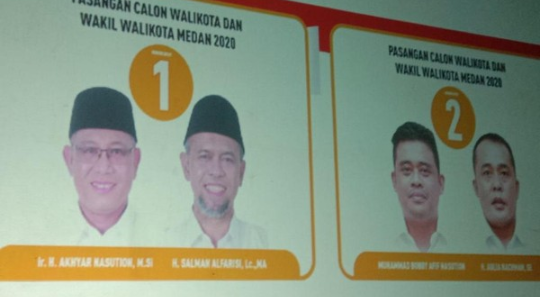 Pilkada Medan: Akhyar-Salman 1, Bobby-Aulia 2