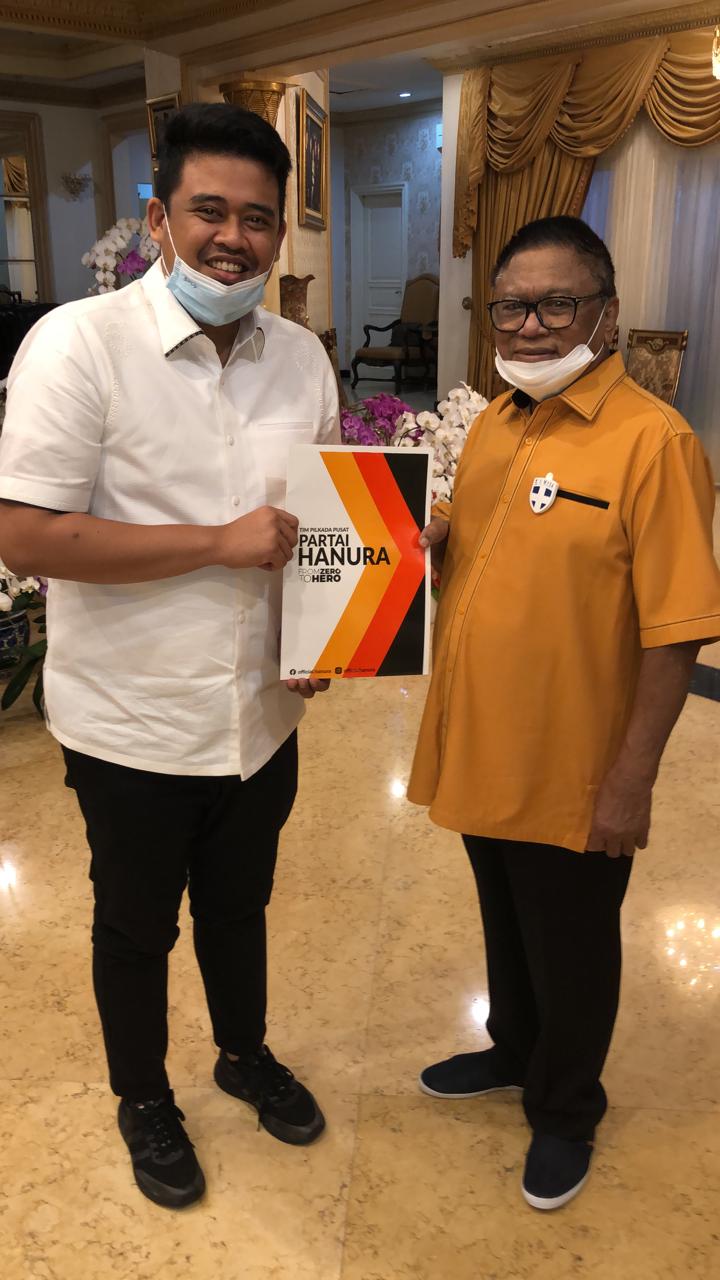 Ketua Umum DPP Hanura OSO Berikan Dukungan ke Bobby, Sudah 7 Parpol Dukung Bobby-Aulia