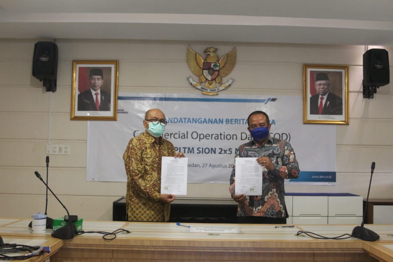 PLN UIW Sumut Tandatangani COD PLTM SION dengan PT Citra Multi Energi Berdaya 10 MW