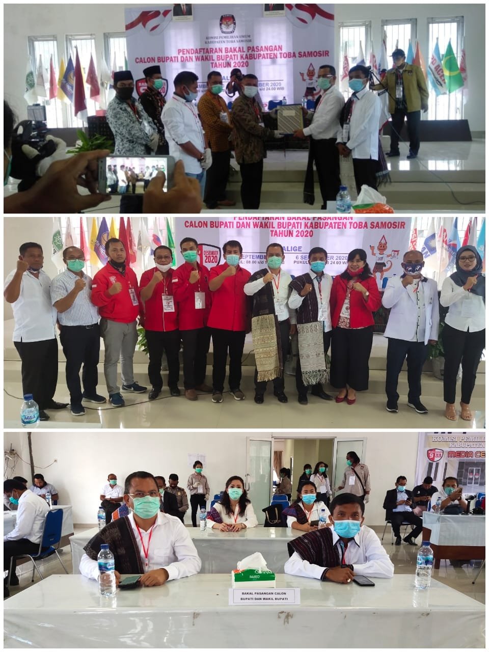 Hari Pertama, KPUD Tobasa Terima Pendaftaran Poltak-Tonny