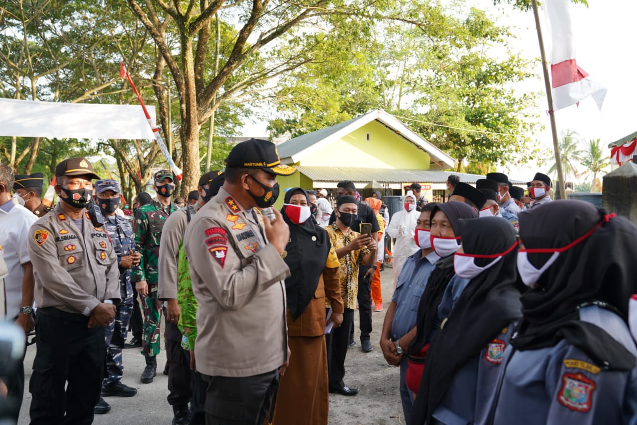 Kapolda Sumut Tinjau Kampung Tangguh dan Pendisiplinan Protokol Kesehatan Kota Tanjung Balai