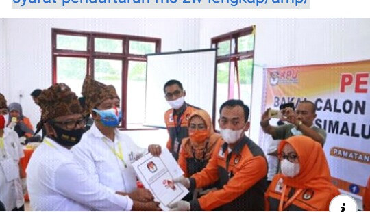 KPU RESMI MENERIMA SYARAT BERKAS PENCALONAN BACALON BUPATI RHS-ZW