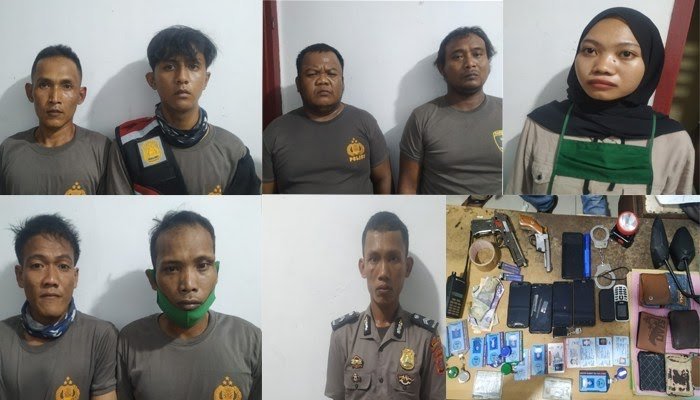Polsek Sunggal Tangkap 8 Anggota BNN Gadungan, 2 Pucuk Senpi Turut Disita