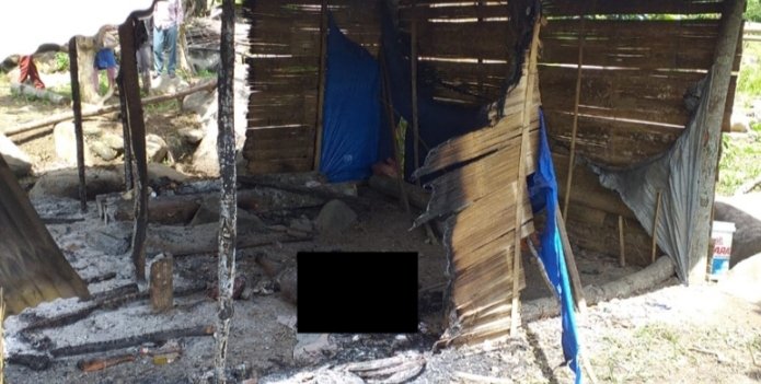 Seorang Petani Diduga Dibunuh Lalu Dibakar, Mayatnya Didalam Gubuk