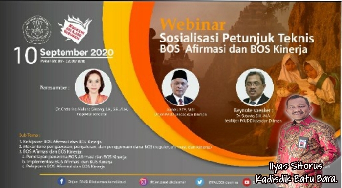 Ilyas : Ini Menu BOS Afirmasi dan BOS Kinerja Tahun 2020