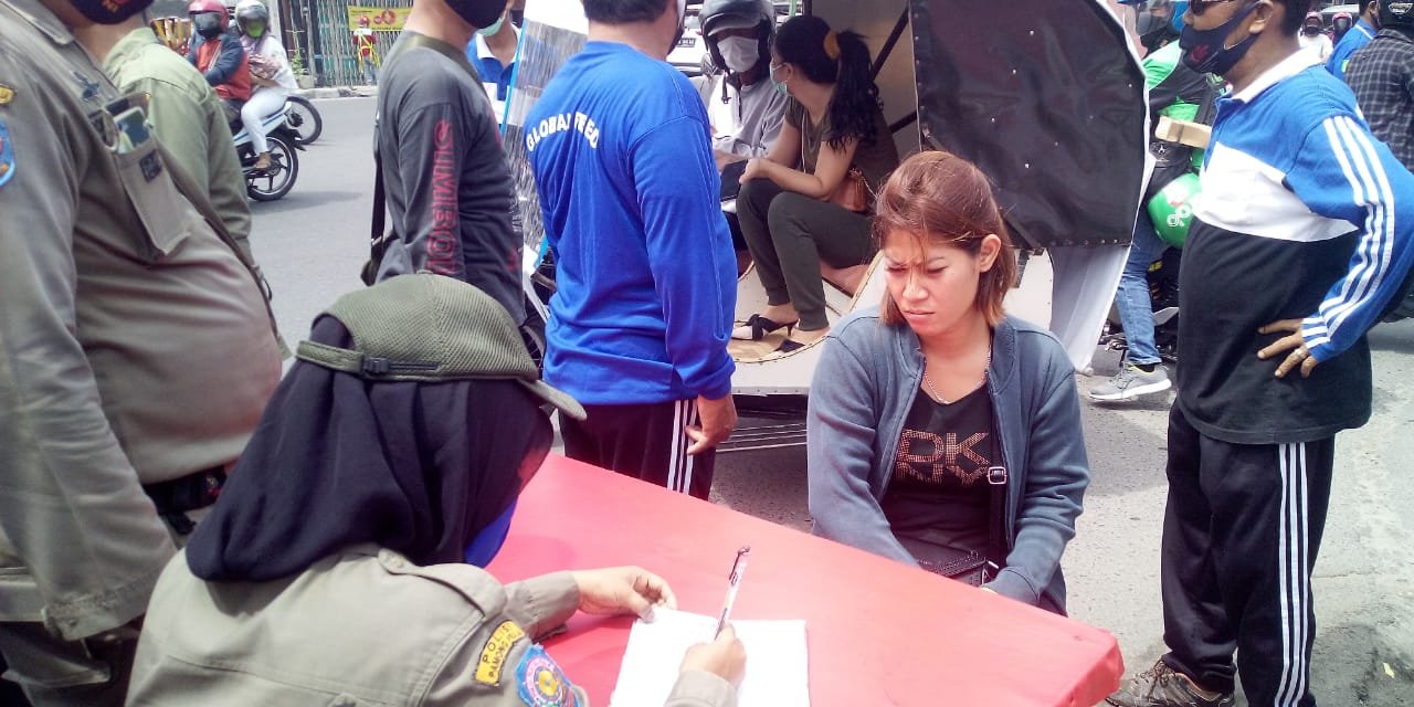 Polsek Medan Baru Gelar Ops Yustisi Pelanggar Prokes Covid-19