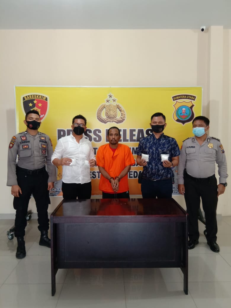 Polsek Patumbak Tangkap Seorang Pria Kurir Shabu Asal Aceh Hendak ke LampungÂ 