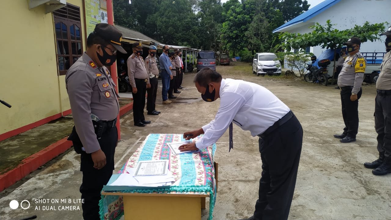 Menuju WBK/WBBM, Kapolsek Namo Rambe Pimpin Tanda Tangan Pakta Integritas