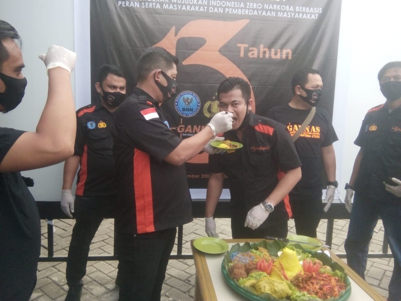 HUT Ke 13 Tahun, DPW GANAS Sumut Bagi Masker ke Â Masyarakat