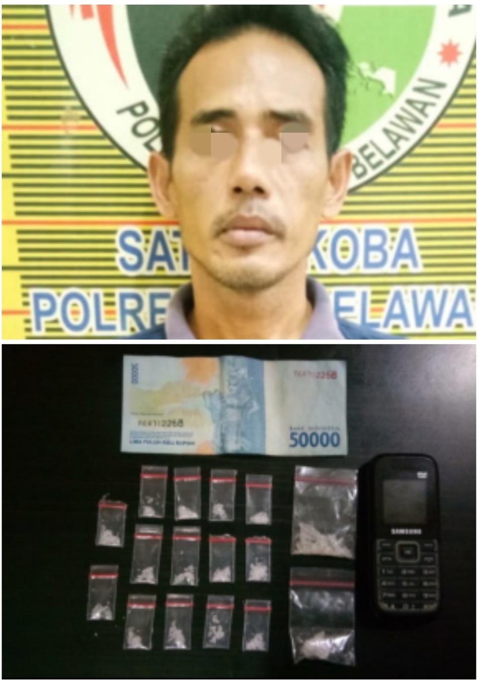 Alamak..!! Lagi Asik Kemas Paketan Shabu, Bram di Ciduk Polisi