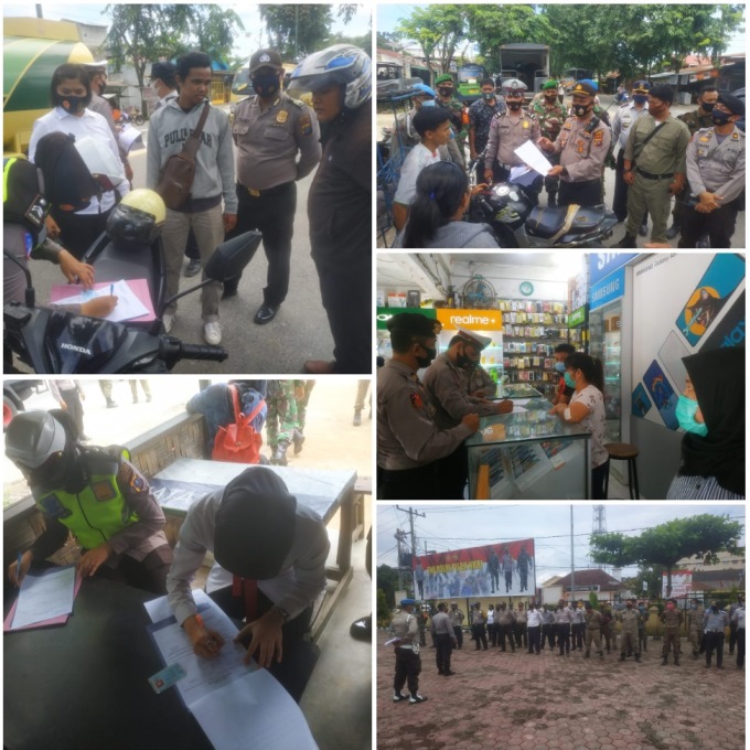 Polres Tanjung Balai Bersama TNI dan Pemko Tanjung Balai Gelar Ops Yustisi Patuhi Prokes