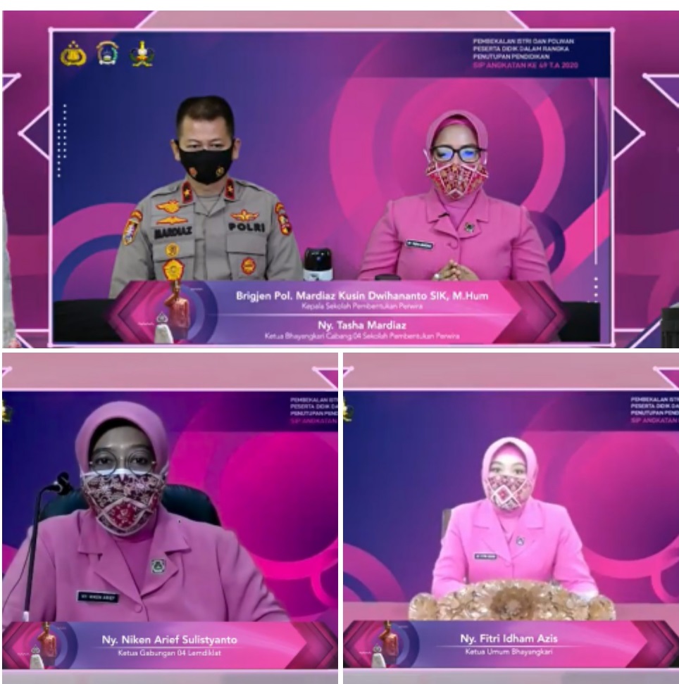 Ketum Bhayangkari Bekali Para Istri Siswa dan Siswa Polwan pada Penutupan Pendidikan SIP Angkatan ke-49 T.A 2020