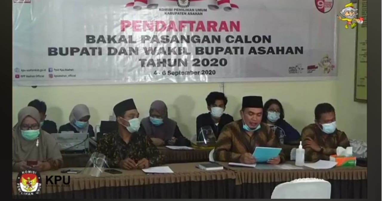 KPU Asahan Tetapkan 3 Paslon Ikut Pilkada Serentak 2020
