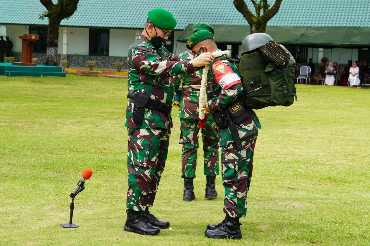Pangdam I/BB Pimpin Upacara Penyambutan Yonif 133/Yudha Sakti Purna Tugas Satgas Pamtas RI-Malaysia Tahun 2019