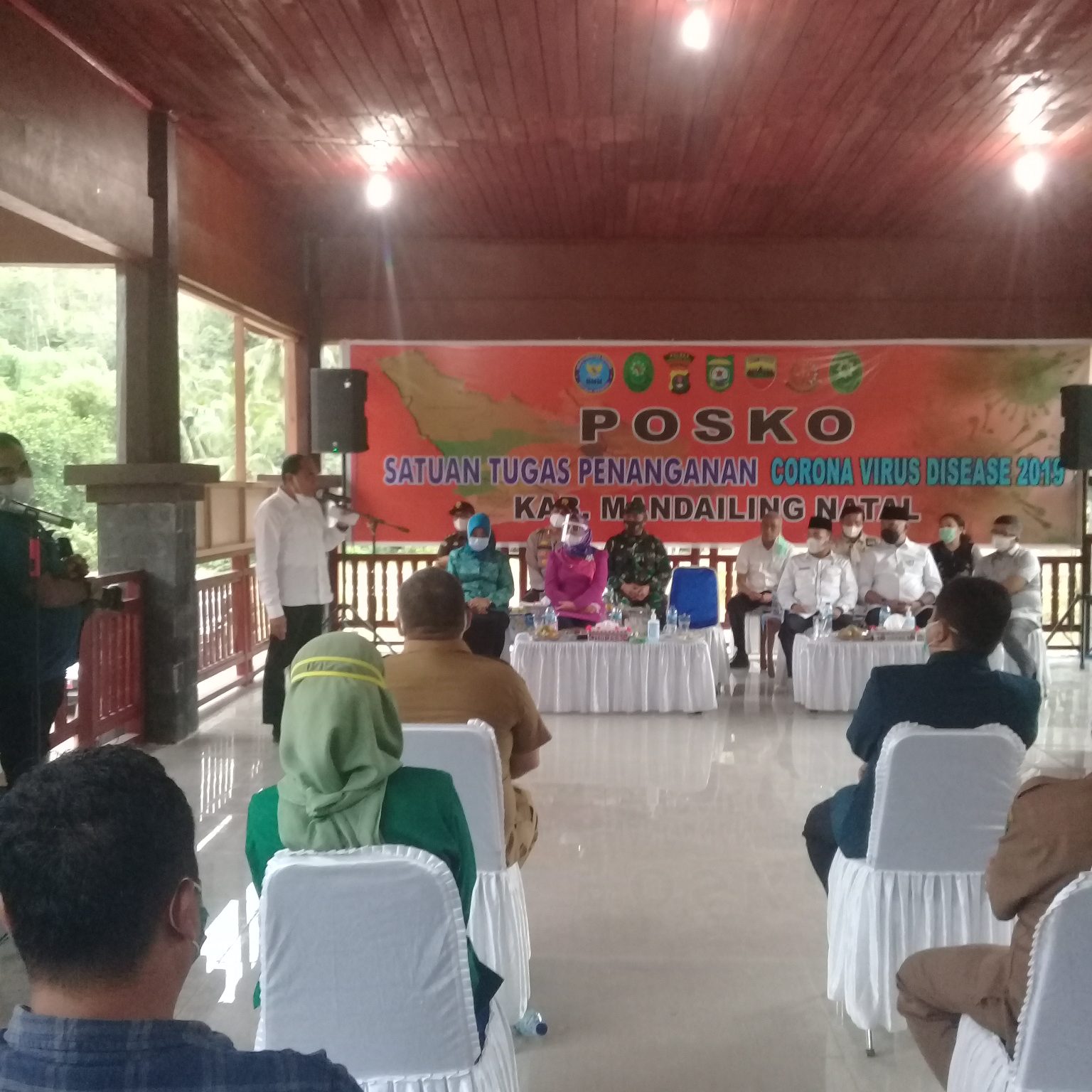 Kunjungi Posko Covid 19 Pemkab Madina,  Gubsu Edy Kecewa Madina Menjadi Zona Merah