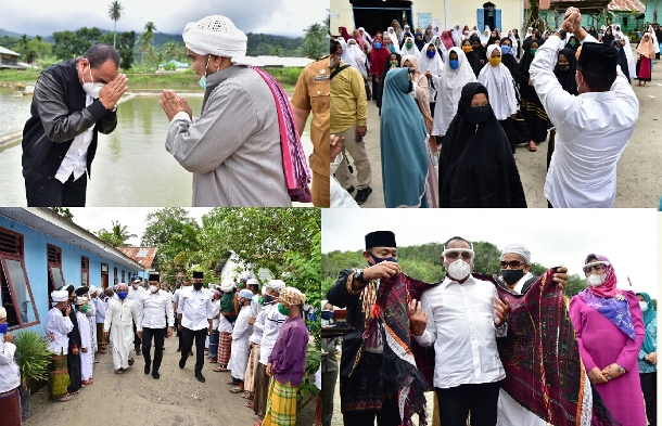 Kunker ke Pesantren Gubernur Edy Ingatkan Patuhi Protokol Kesehatan Serta Bagikan Masker dan Sembako