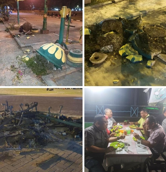 Dinas Kebersihan dan Taman, Lakukan Pembersihan Pasca Demo, Husni : Yok Jaga Taman Kita