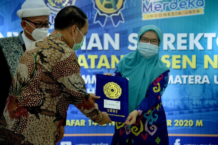 Terima NIDK dari UMSU Sabrina Ajak Semua Pihak Bergandengan Tangan Majukan Pendidikan