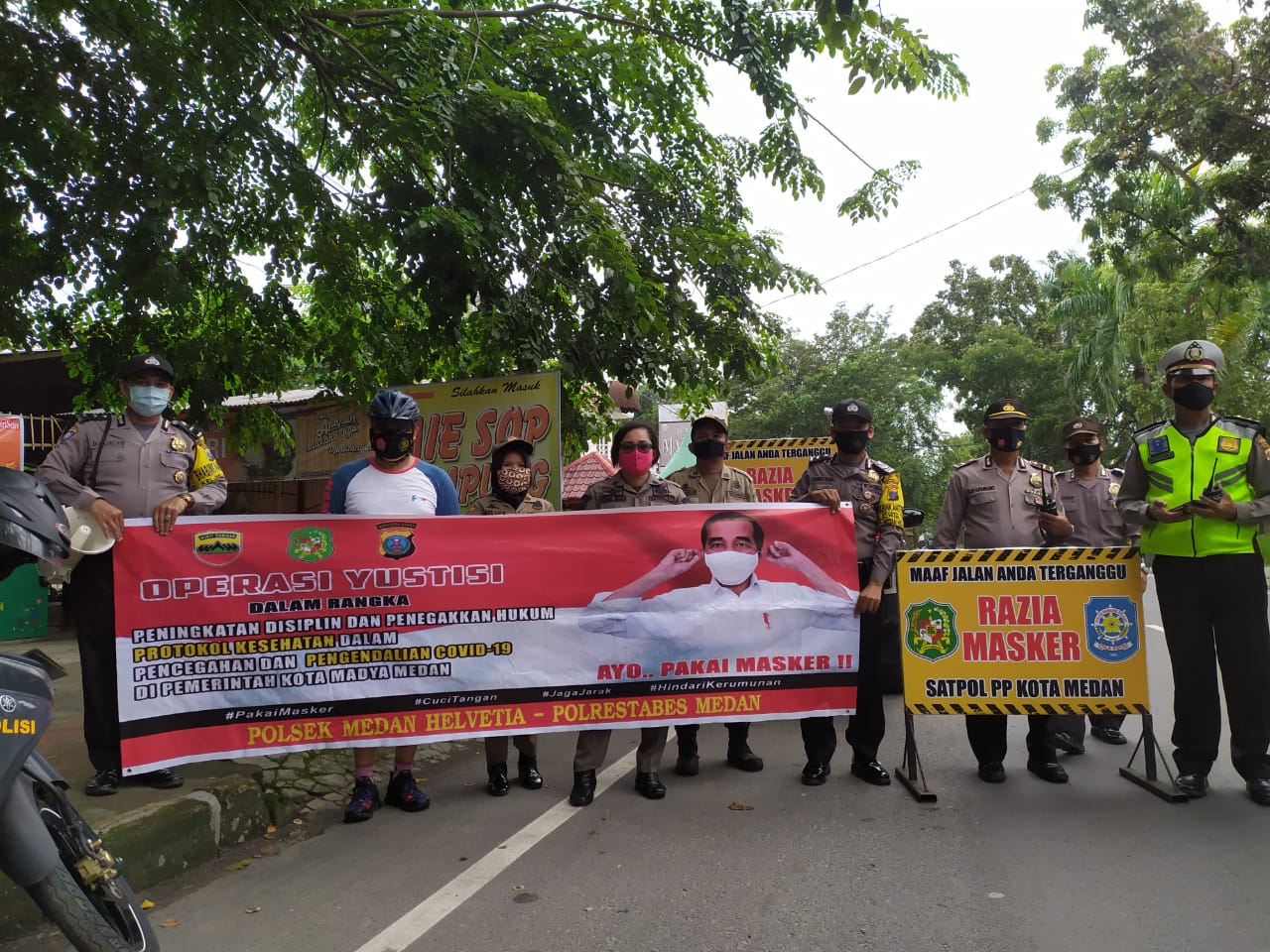 Personil Polsek Medan Area Cegah Covid-19 dengan Berpatroli Bersepeda Sabtu Gowes