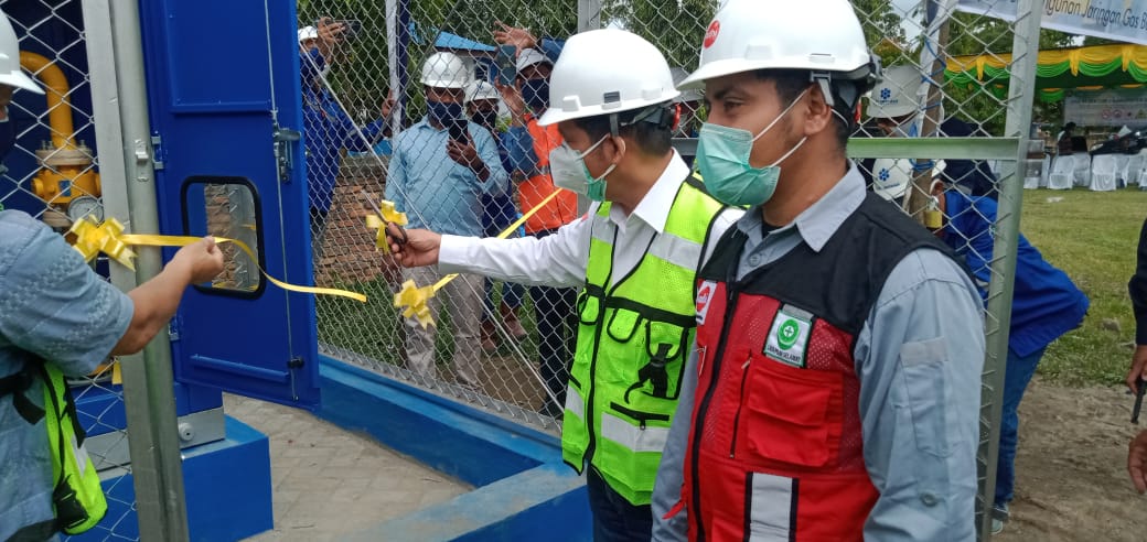 Desa Pardamean Pertama Dimulai Pengaliran Gas Rumah Tangga